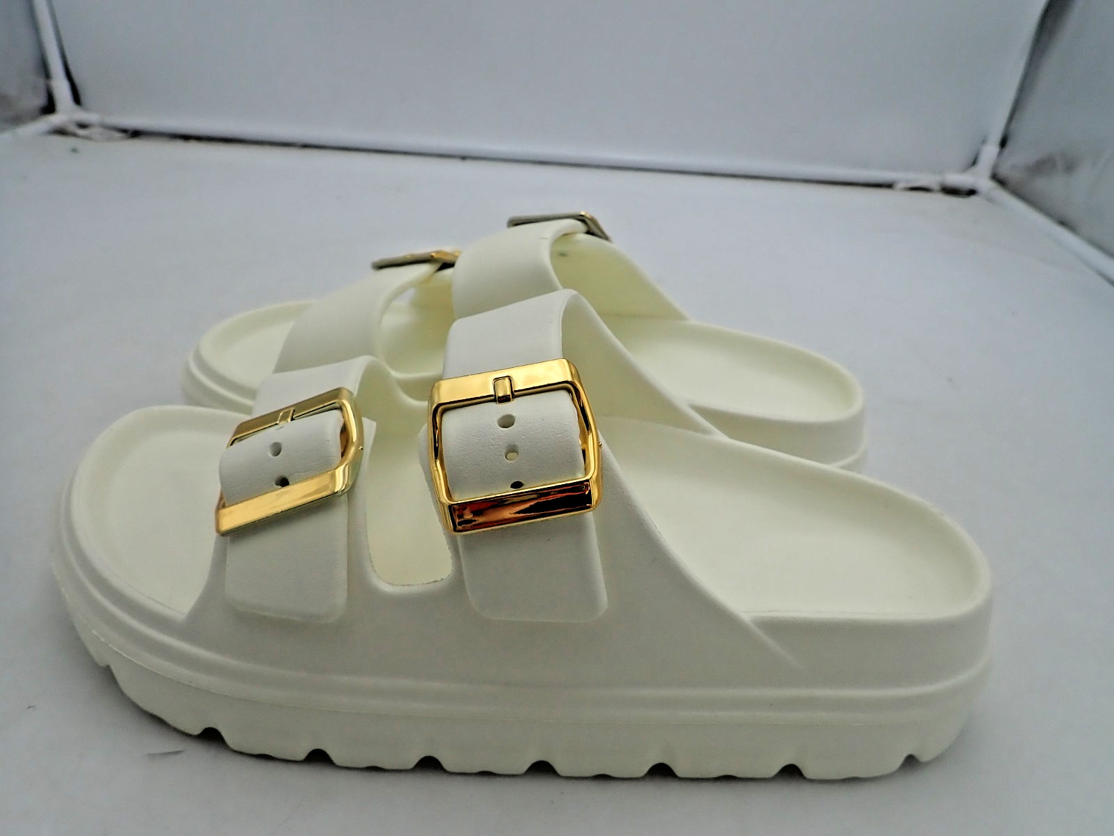 Women’s Slides Sandals Arch Support Double Buckle & Adjustable Strap size 6