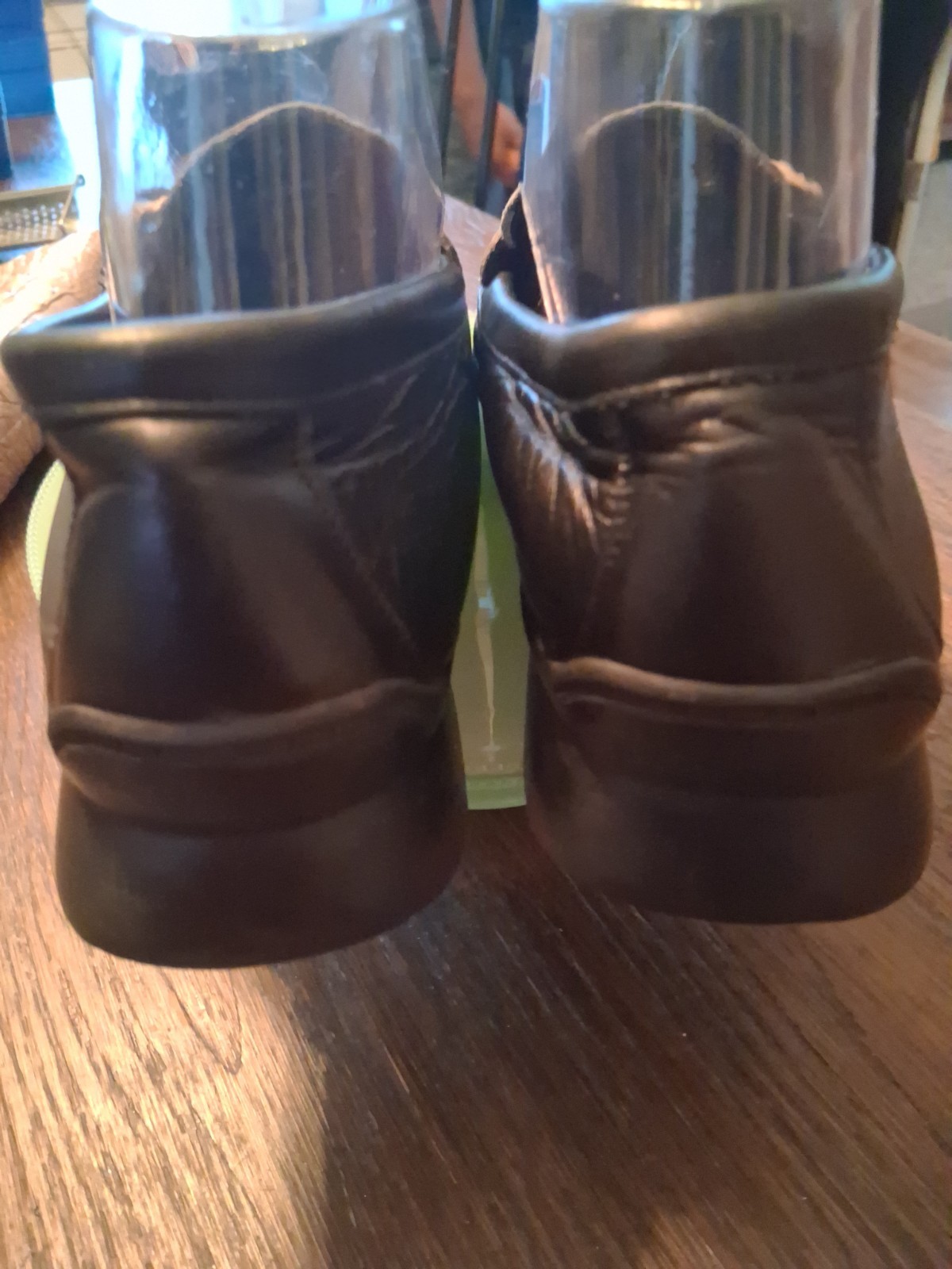Icon Shoes Wearable Art Black Buckle Loafer Girl Doing Cartwheel Painted Size 9