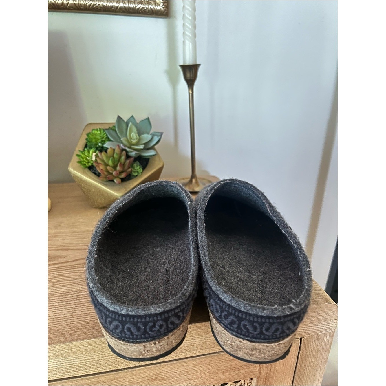 Stegmann Pure New Wool Clogs Austria Slip On Shoes Comfort Gray Women’s Size 8