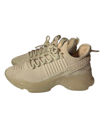 Steve Madden, Women’s SM NY90 Maxima Beige Rhinestones, Size US8M, UK6, EU38-39.