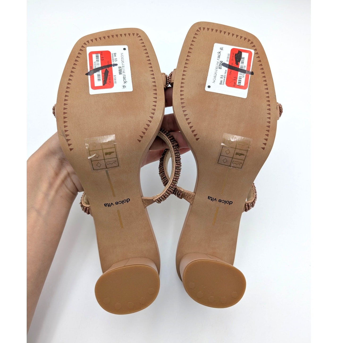 Dolce Vita Nolah Block Heel Sandals Women’s Café Multi Size US9.5 EU40.5