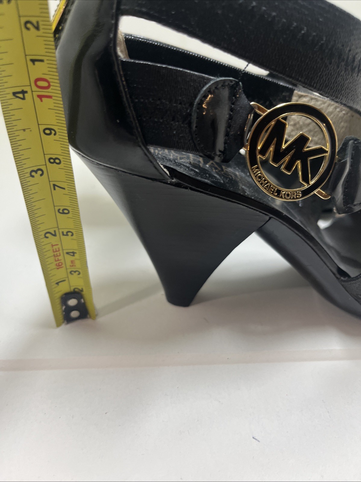 Ladies Michael Kors Black Sandal Like New Dressy Casual Party Office Size 7