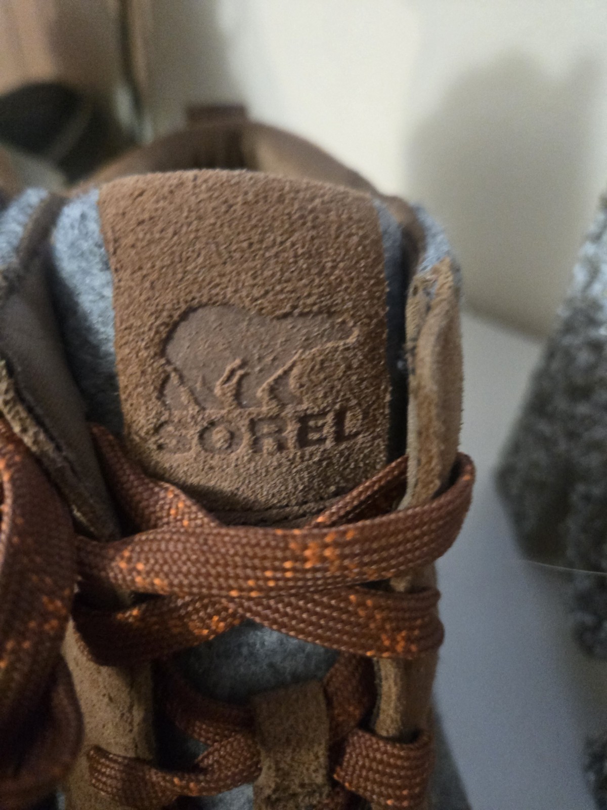 SOREL Explorer Womens Suede Lace-Up Ankle Bootie Brown/Gray Colorblock 10.5