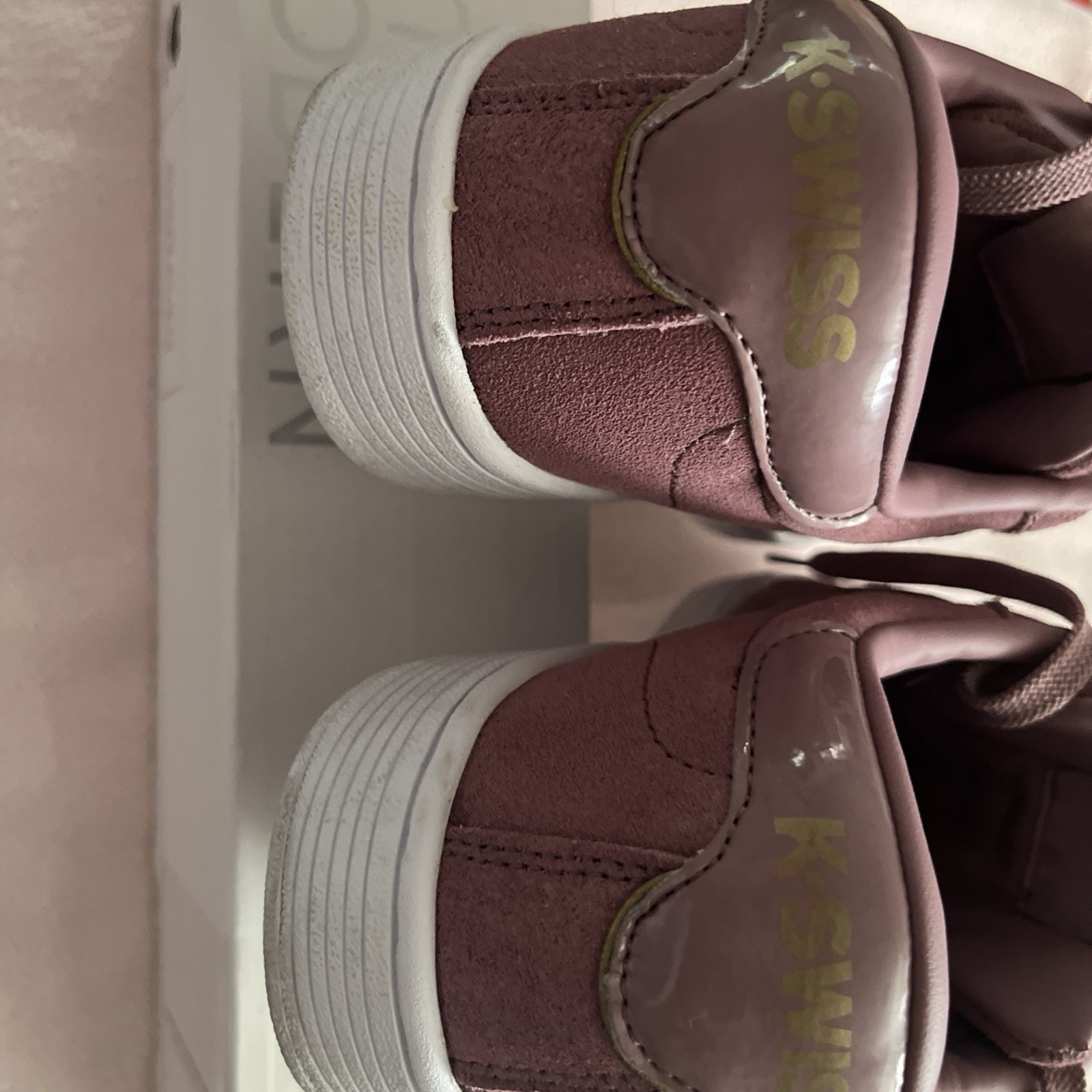 K-Swiss Women’s Dusty Pink Sneakers Tennis Shoes Size 9.5 9 1/2 Suede EUC