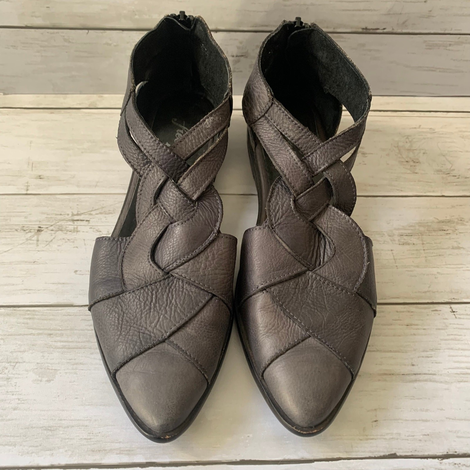 Free People Wanderlust Woven Pointed Flats Size 6.5