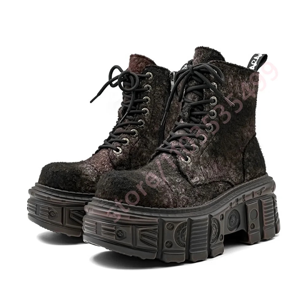 Retro British Style Women’s Thick Sole Short Boots Punk Rock Sports Gothic Shoes