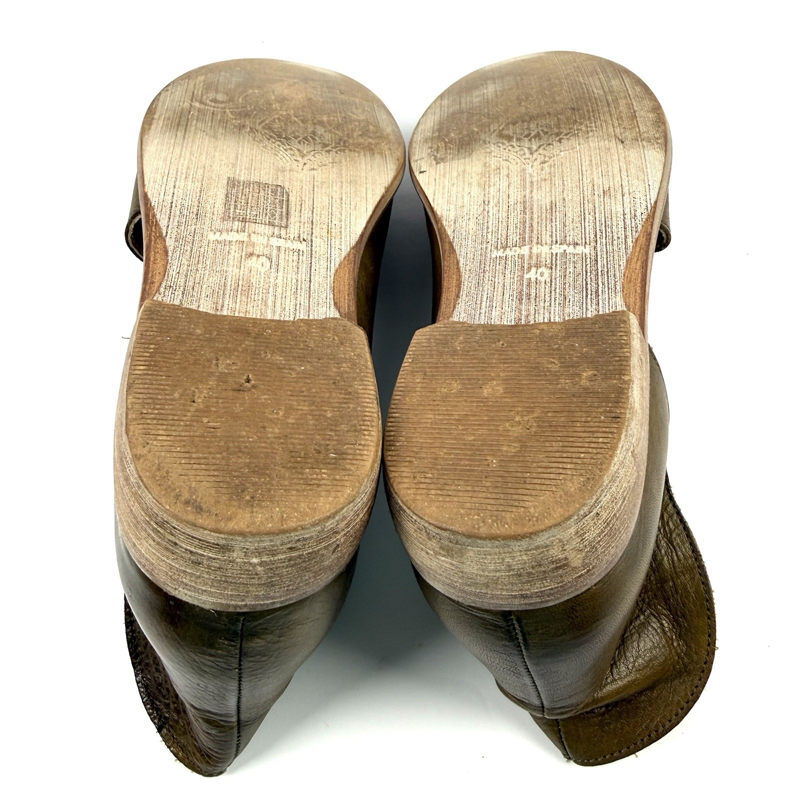 Free People Royale Flat 40 Olive Brown Cutout Chic Vintage Inspired Earthy Boho