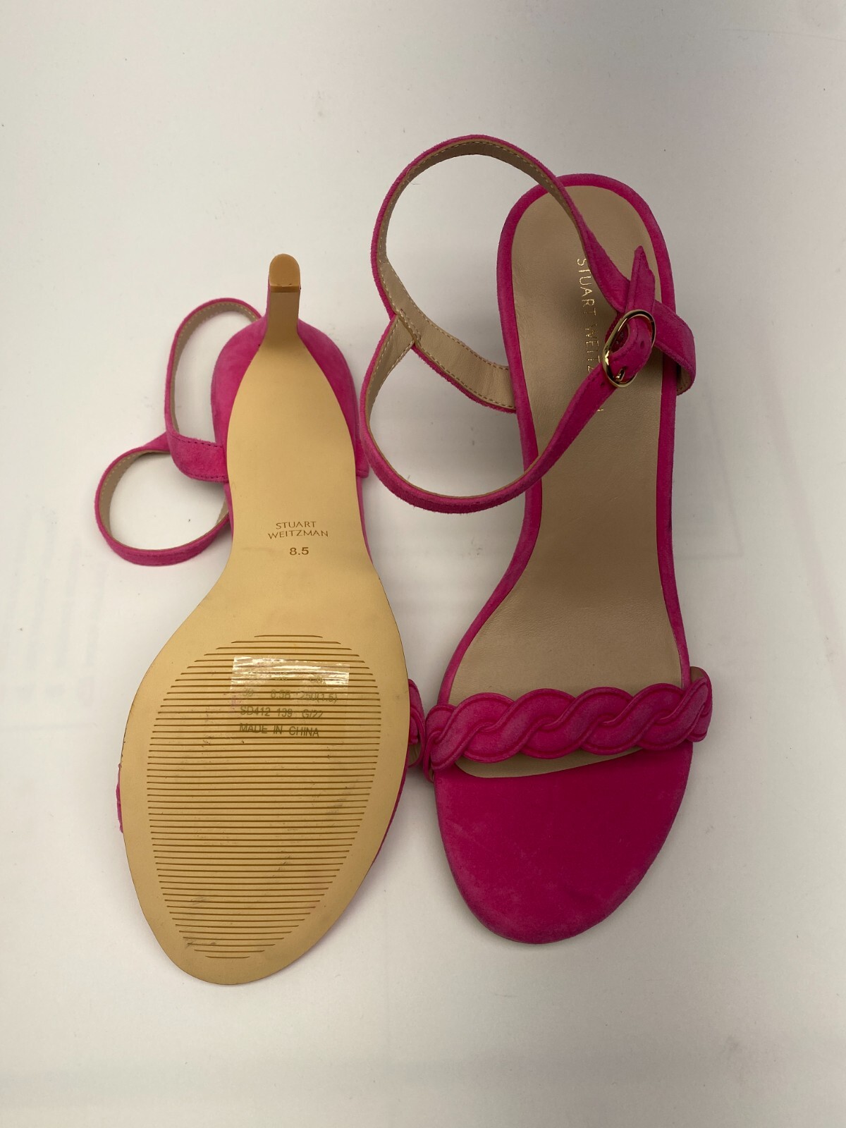 Stuart Weitzman Womens Dancer Twistie Suede Stiletto Heels Sz 8.5