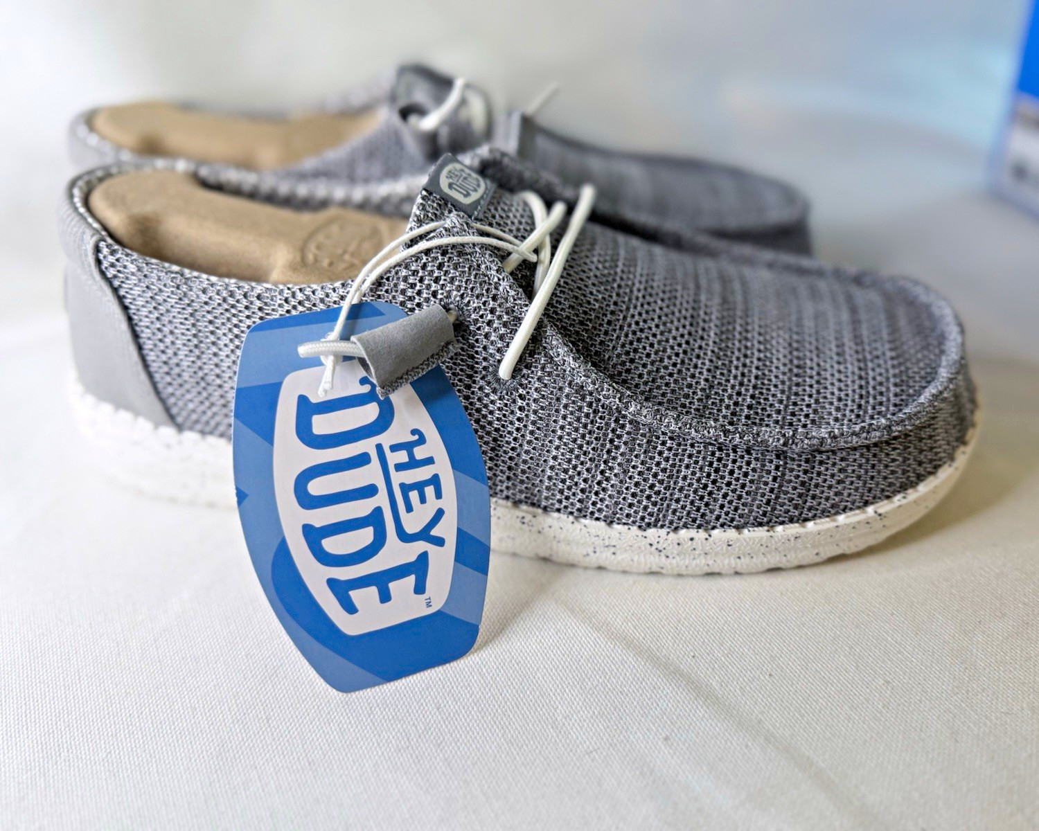 Hey Dude Wendy Stretch Sox Gray Women’s Slip-On Casual Mesh Shoes US 9 EU 40