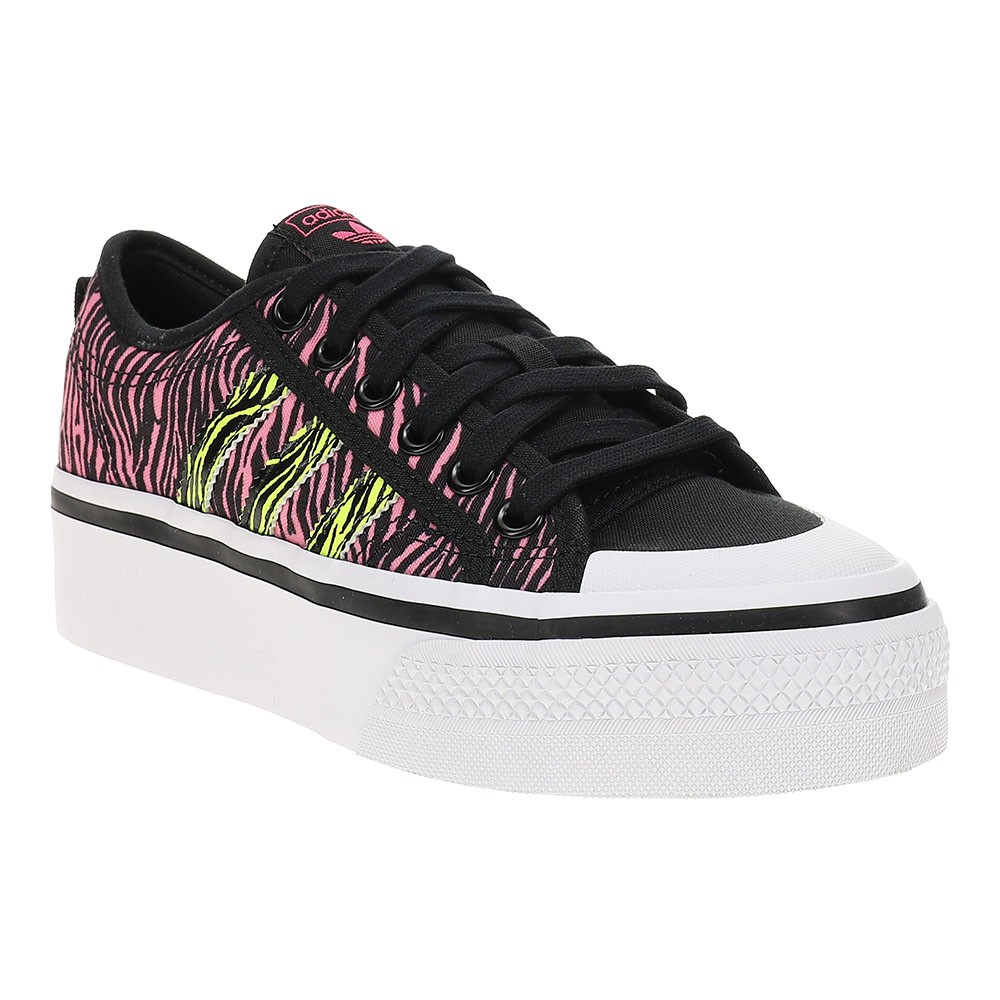 adidas Nizza Zebra Print Platform Womens Size 5.5 M Sneakers Casual Shoes IE962