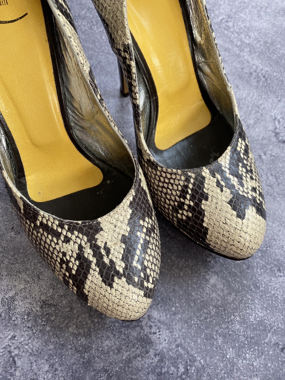 Just Cavalli Designer Women’s Shoes High-Heel Size 38 Made in Italy Vntg Roberto