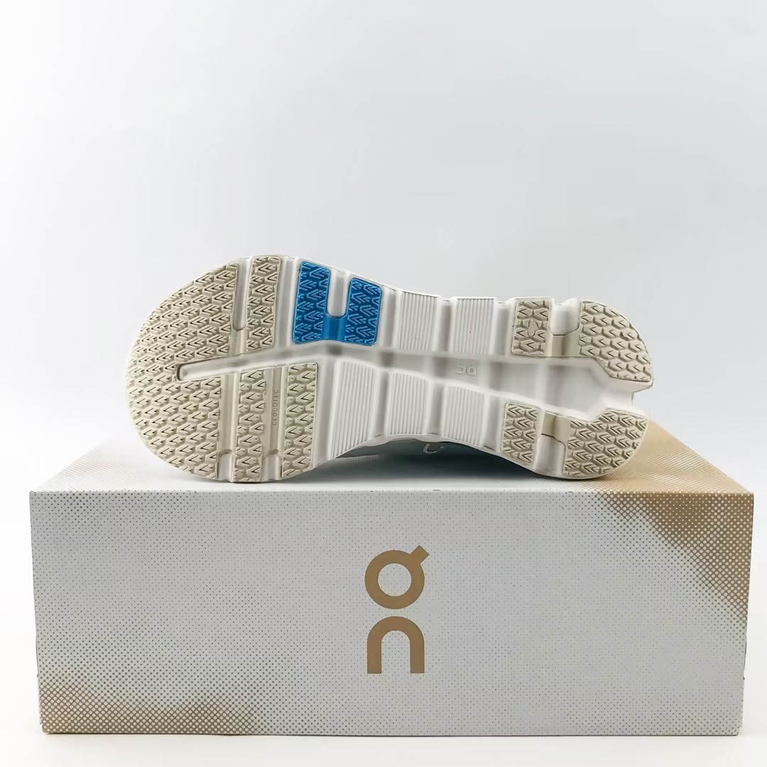 ON Cloudrunner 2 White/Blue Women’s Super Foam 360° Comfort Running Sneakers