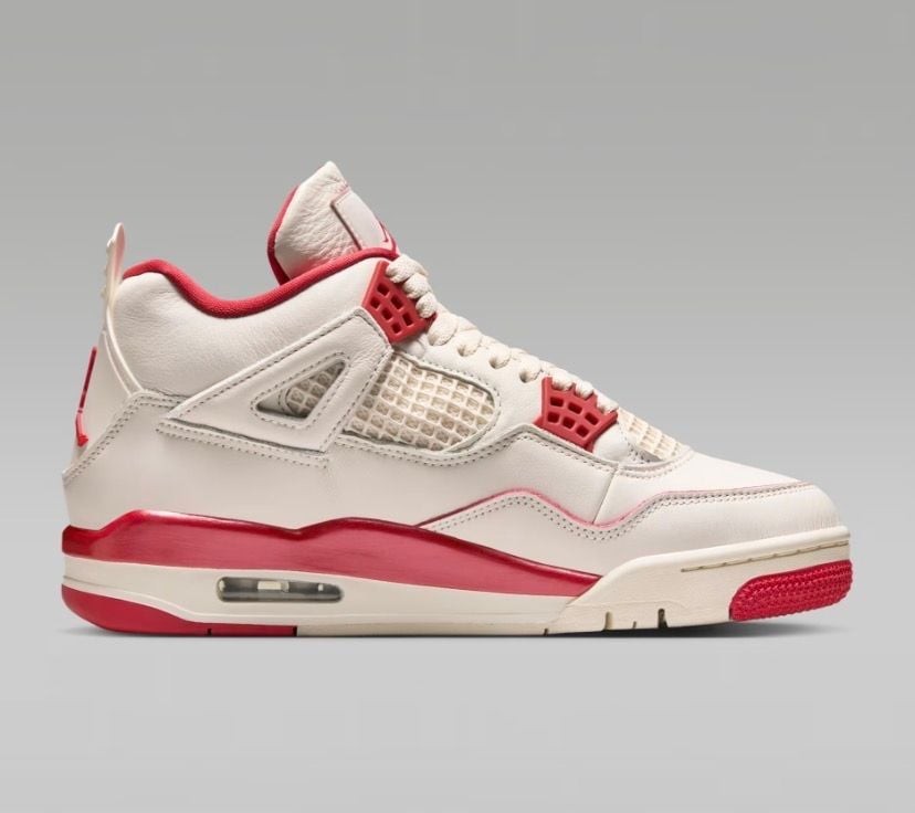 Women’s Air Jordan 4 Retro ‘Valentine’s Day’ Pale Ivory/Tough Red