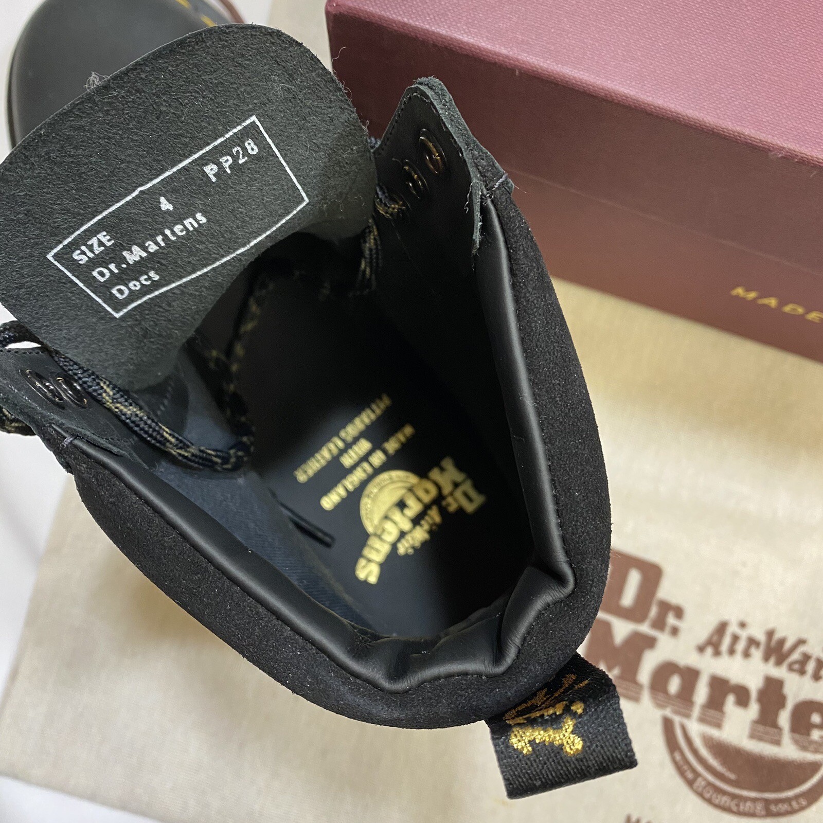 Dr. Martens Boots Womens 6 Leather Pascal 1460 Textile Padded Made in England