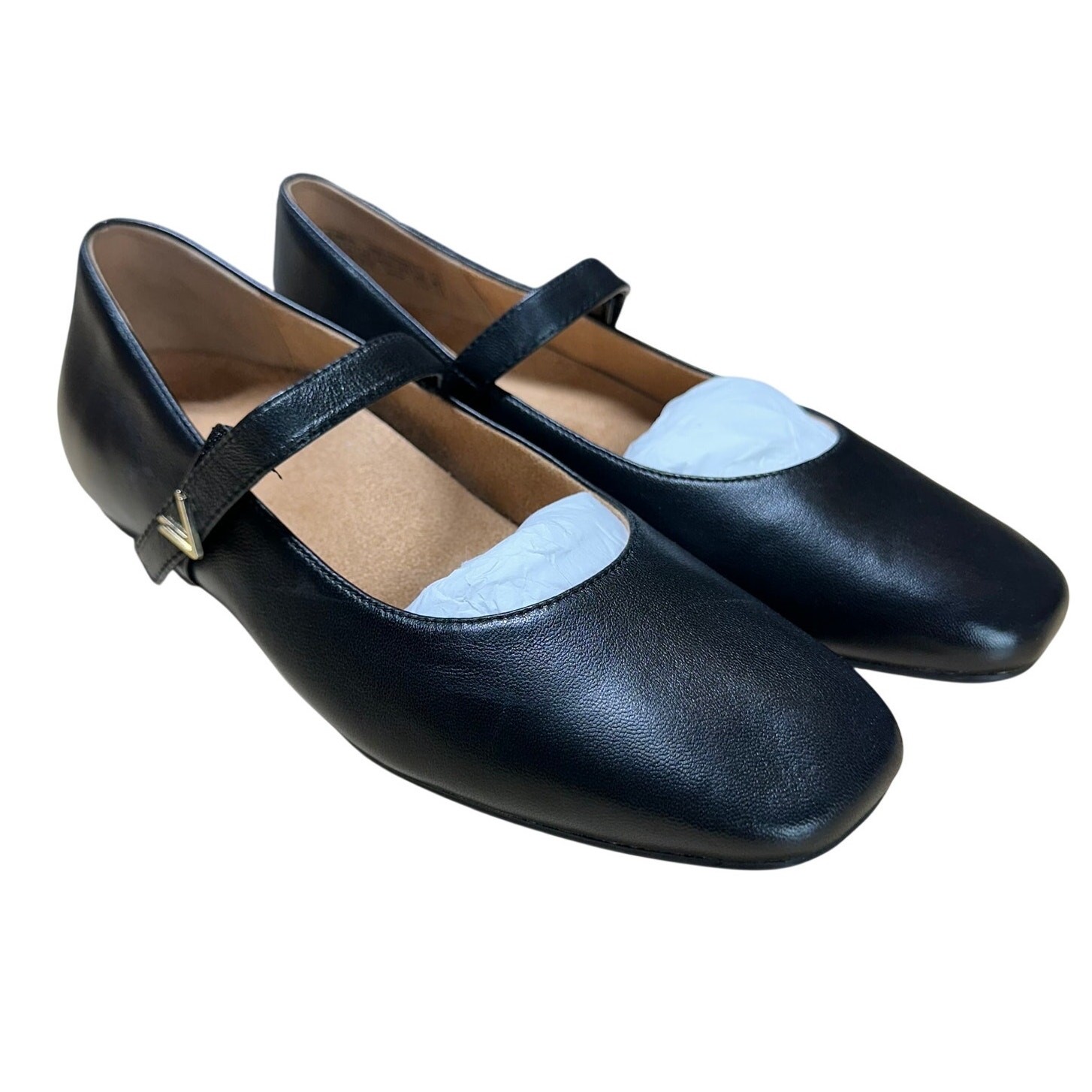 Vionic Alameda Mary Jane Flat Black Leather Women’s Size 9 Narrow New In Box