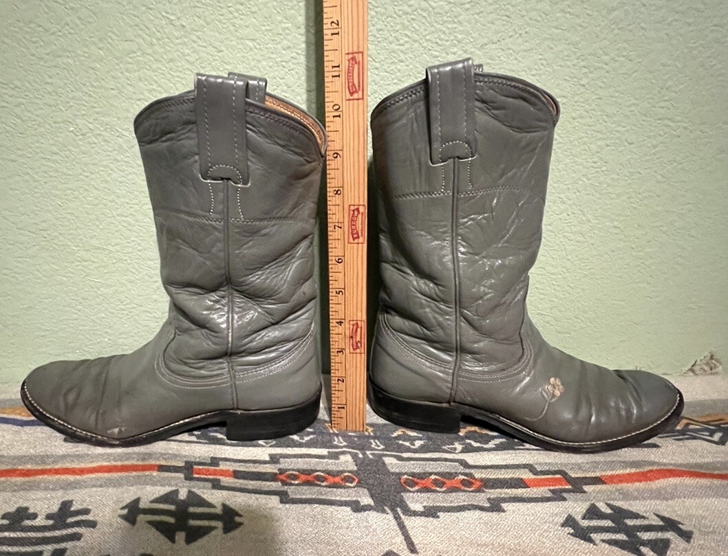 90’s Nocona Ropers Grey Women’s Cowboy Boots 6.5 C
