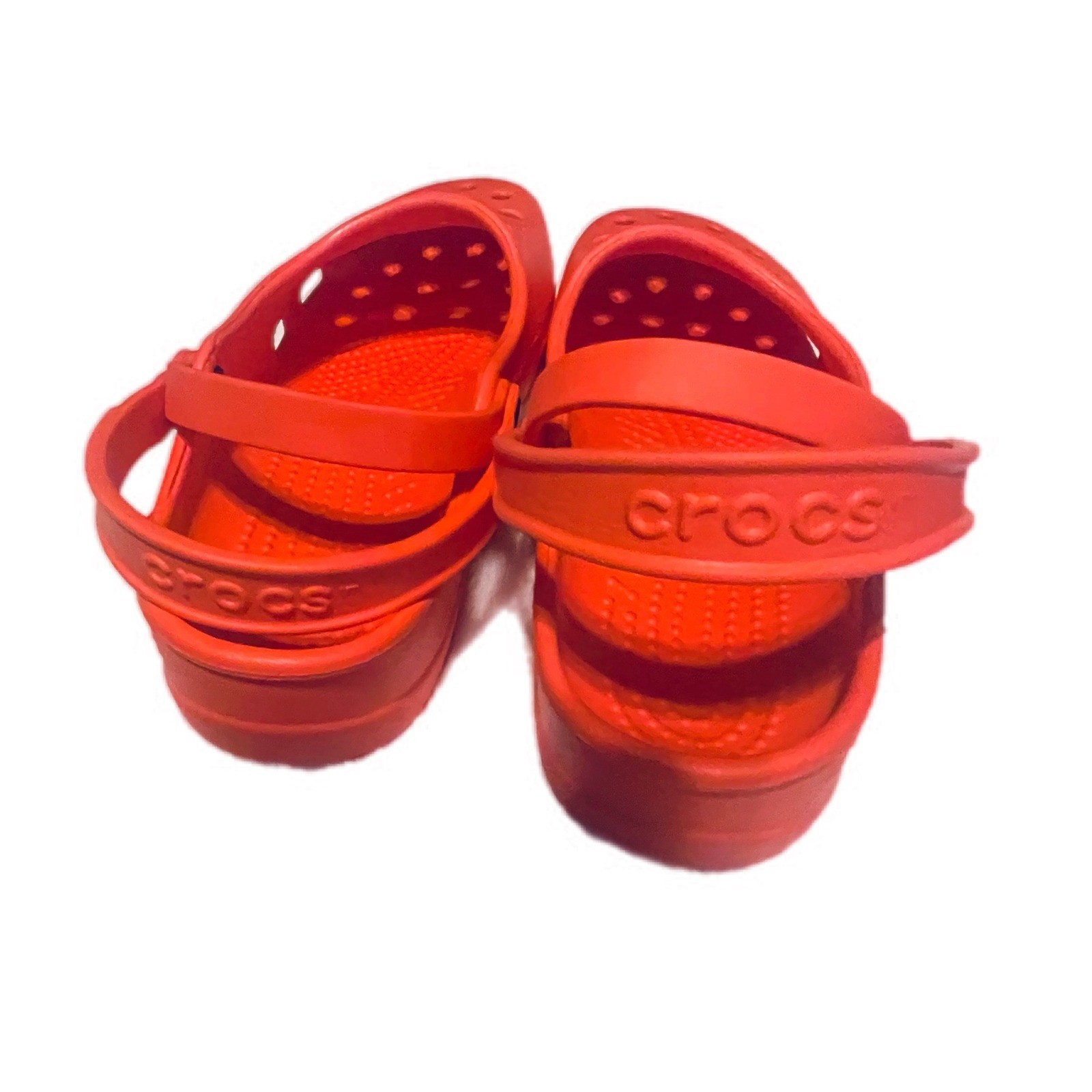 Crocs Alice Mary Jane Ballet Flats Coral Comfort Casual Shoes Womens 7 Summer