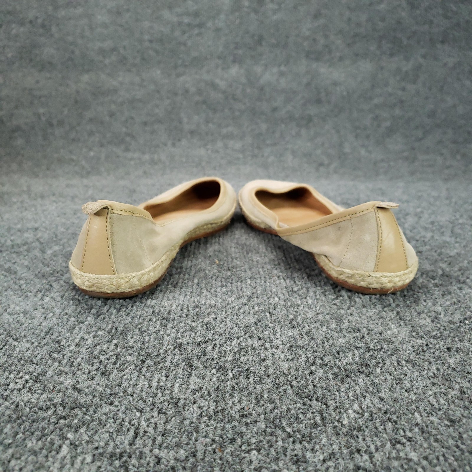 N.d.c. Shoes Womens Size 38 Beige Espadrille Flats Slip On Made By Hand Suede