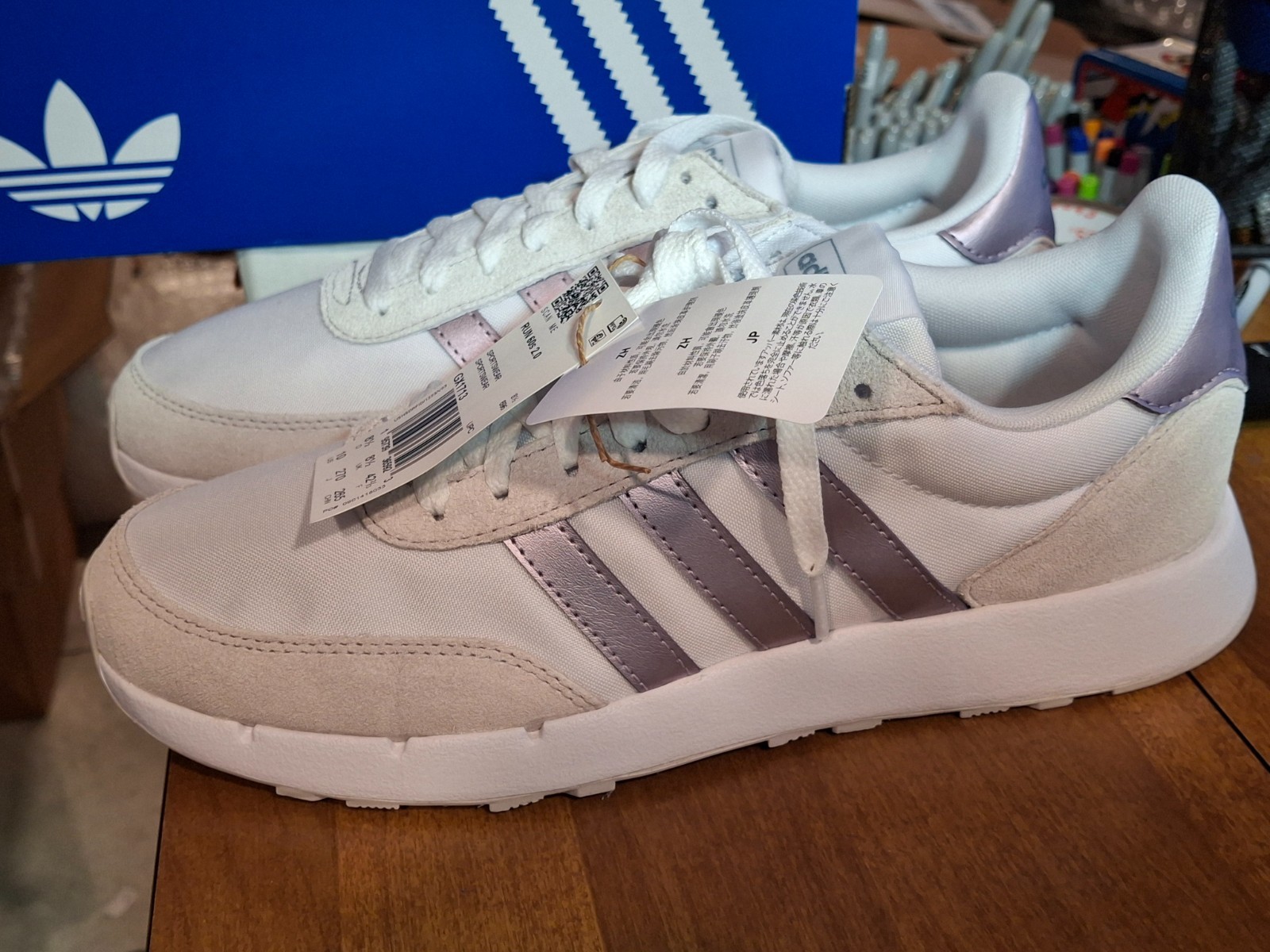 ADIDAS RUN 60S 2.0 GX1713 WHITE/CREAM SILVER RUNNING SHOES 10