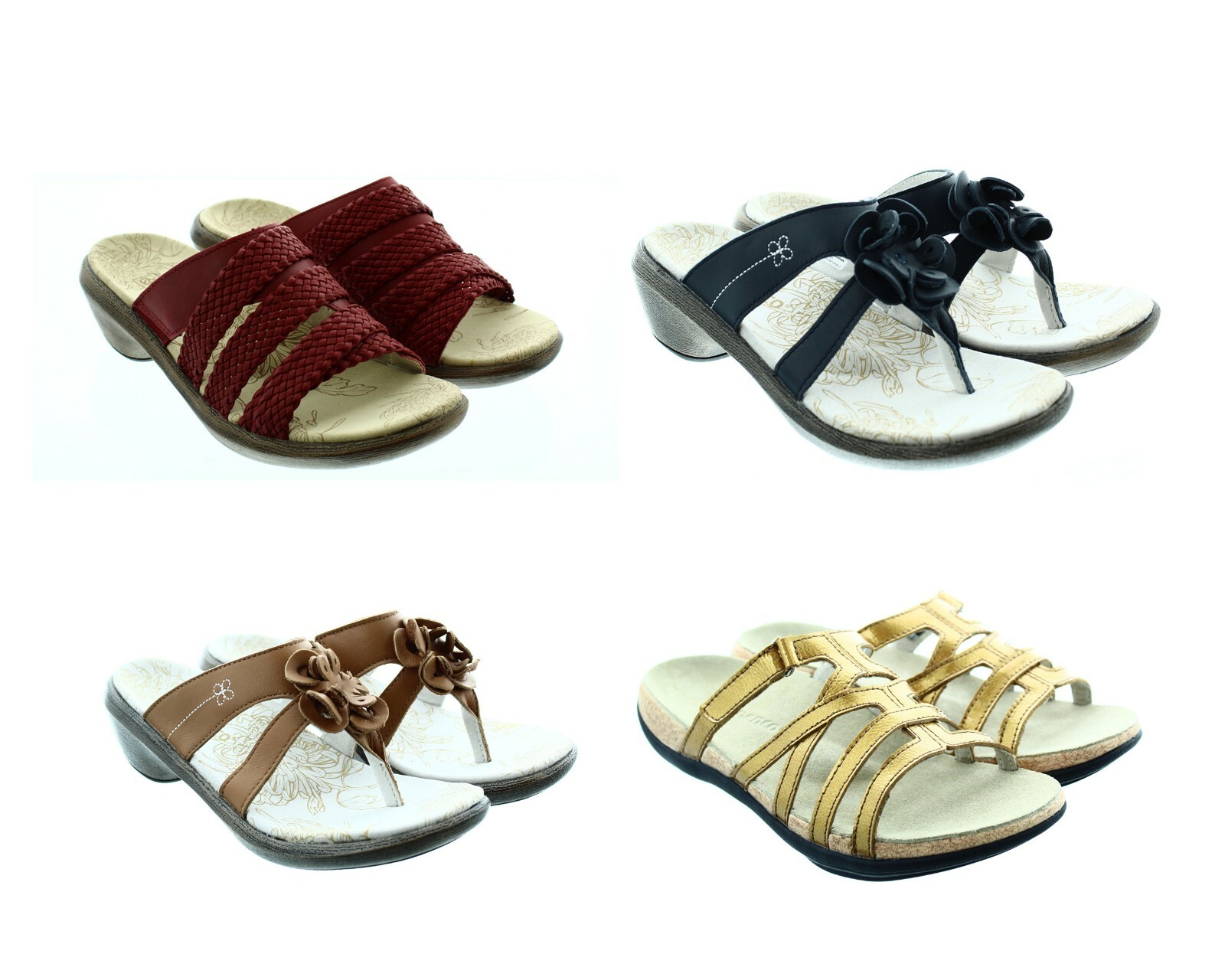 Spenco Orthotic Sandals Womens Total Arch Support Non-Slip Slide On Shoes