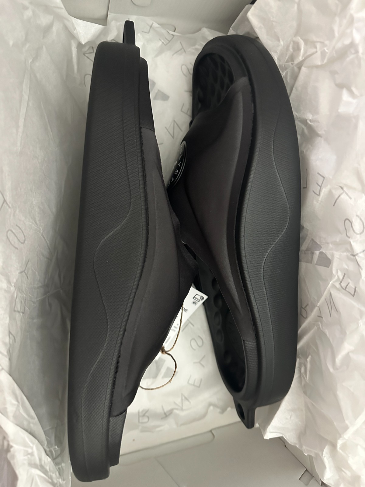 Adidas Stella McCartney Slide Shoes Slippers Core Black (JS0265) Size 9 Womens