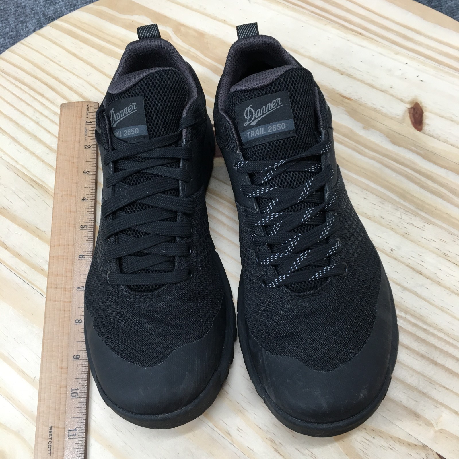 Danner Trail 2650 Hiking Shoes Womens 8 Black Shadow Mesh Vibram 460 Lace Up