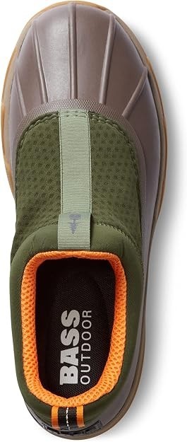 BASS OUTDOOR Womens Green Cushioned Waterproof Breathable Field Round Toe Slip