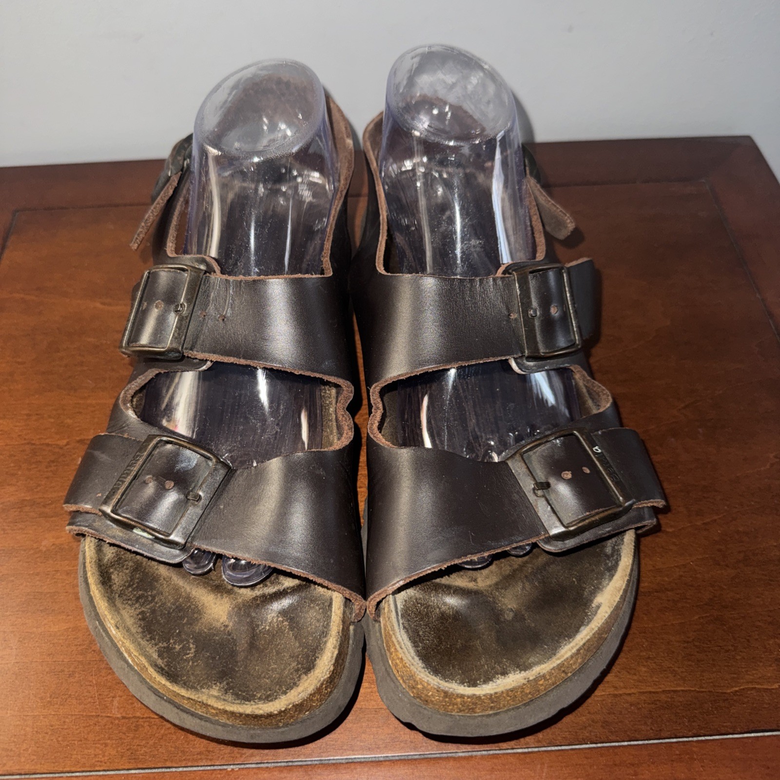 Birkenstock Betulah Milano Brown Leather Buckle Straps Sandals Sz 41 W10 M8