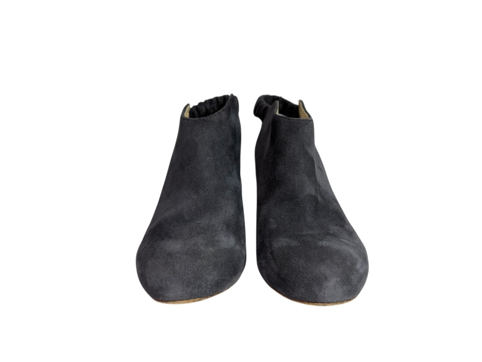 See by Chloe Dark Gray Suede Sabot Slingback Heels Booties $315 Sz EU 37.5, US 7