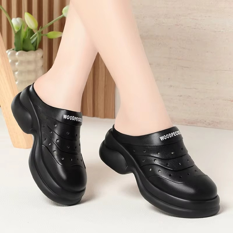 High-End Women’s Fashion Sandals Thick Sole Sponge Cake Style Shoes Beach Slides