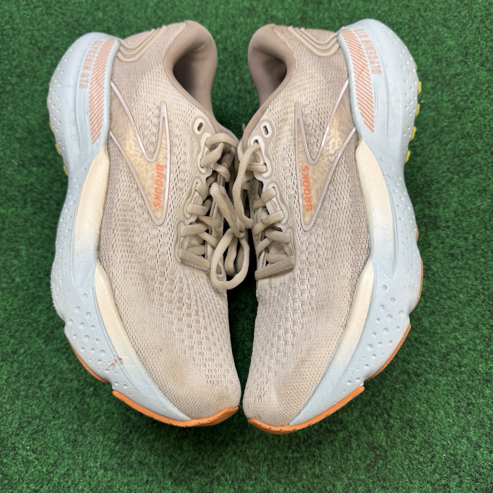 Brooks Glycerin GTS 21 Womens Size 9 Medium B Coconut Aqua Autumn Sneakers