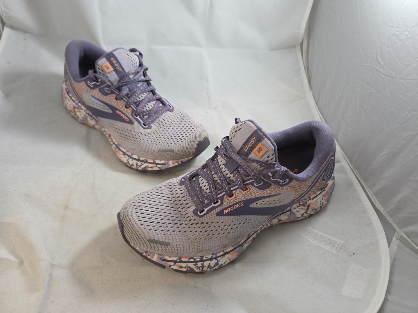 Size 8 – Brooks Ghost 14 Delicate Dyes Womens Running Shoe Purple Sneaker