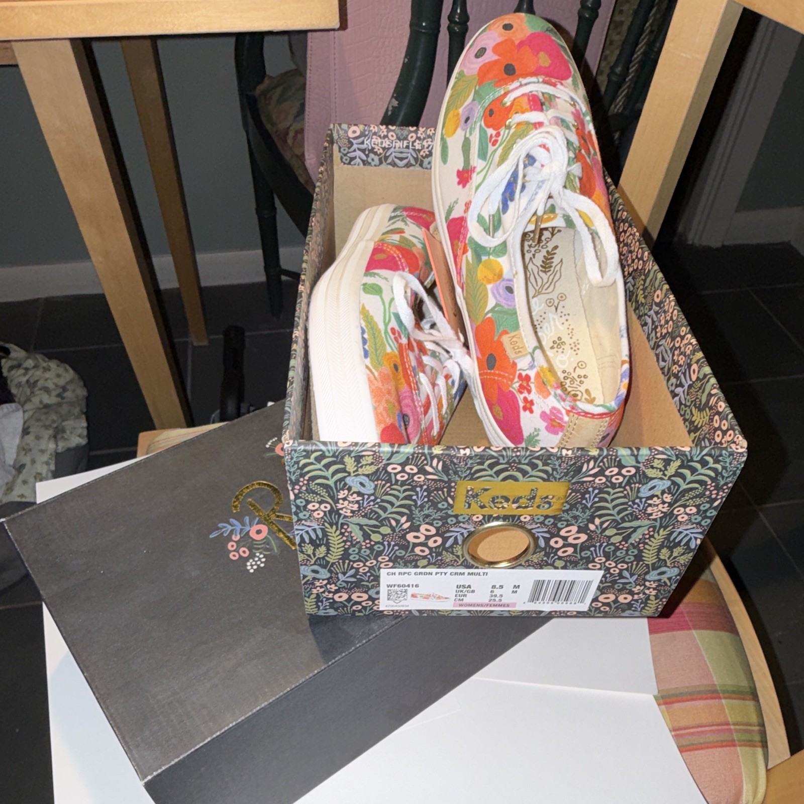 Keds x Rifle Paper Co Women’s Canvas Low Top Lace-Up Floral Sneakers WF60416