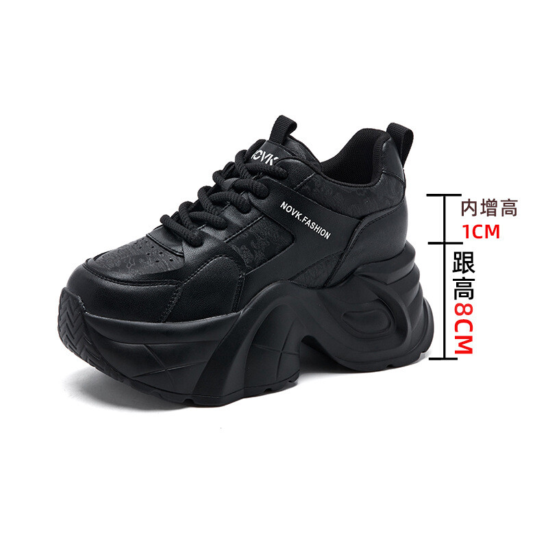 Platform High Hidden Wedge Heel Lace Up Women’s Casual Sport Shoes Sneakers Lady