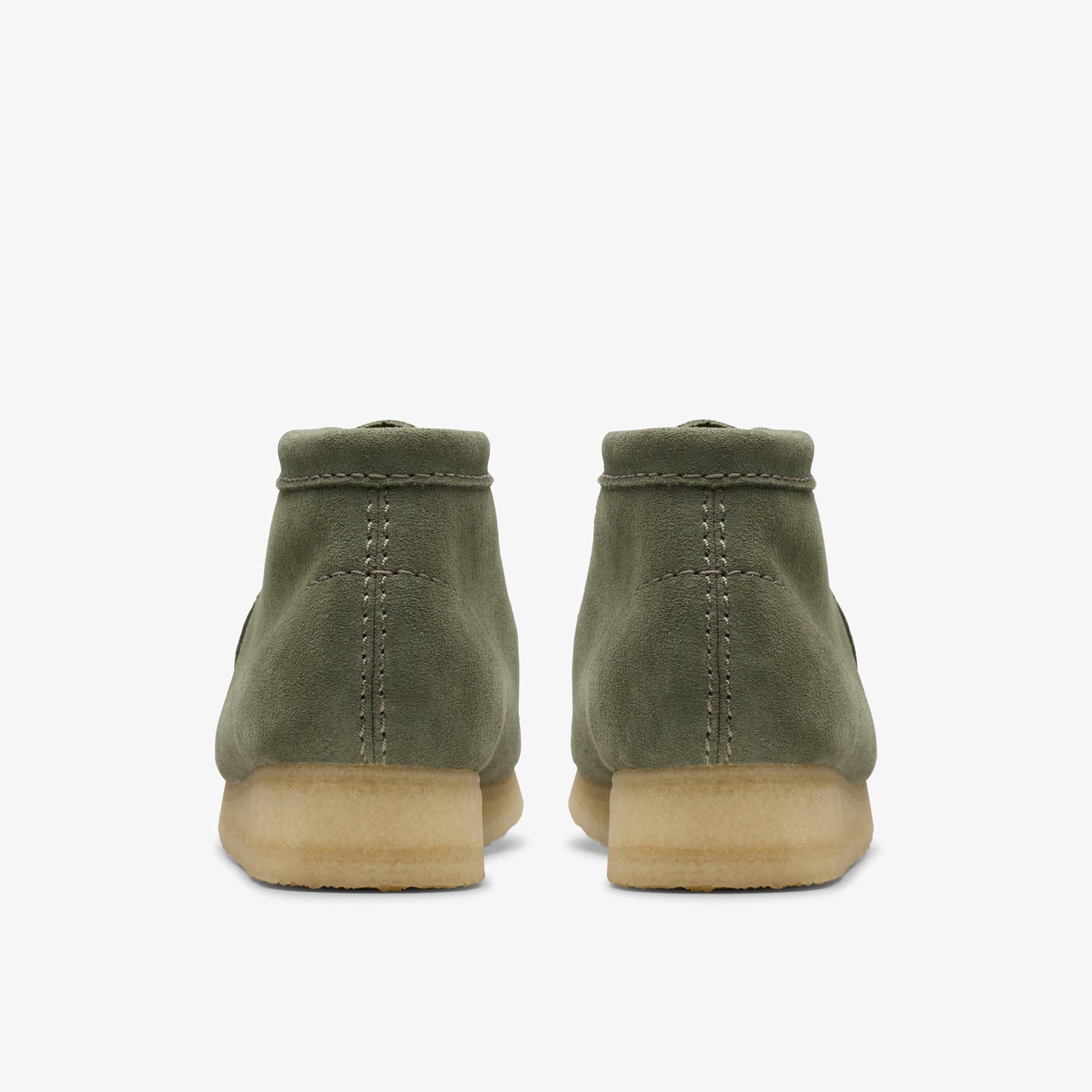 [26179160] WOMENS CLARKS WALLABEE BOOT KHAKI/GREEN SDE