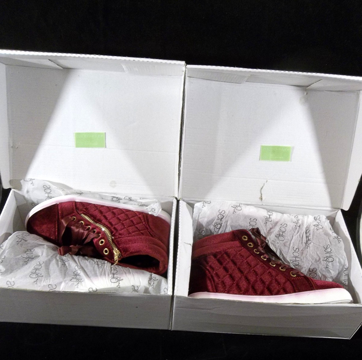 Soho Girls Bedford-1 Wine Velvet High Top Shoes – Women’s US Size 7
