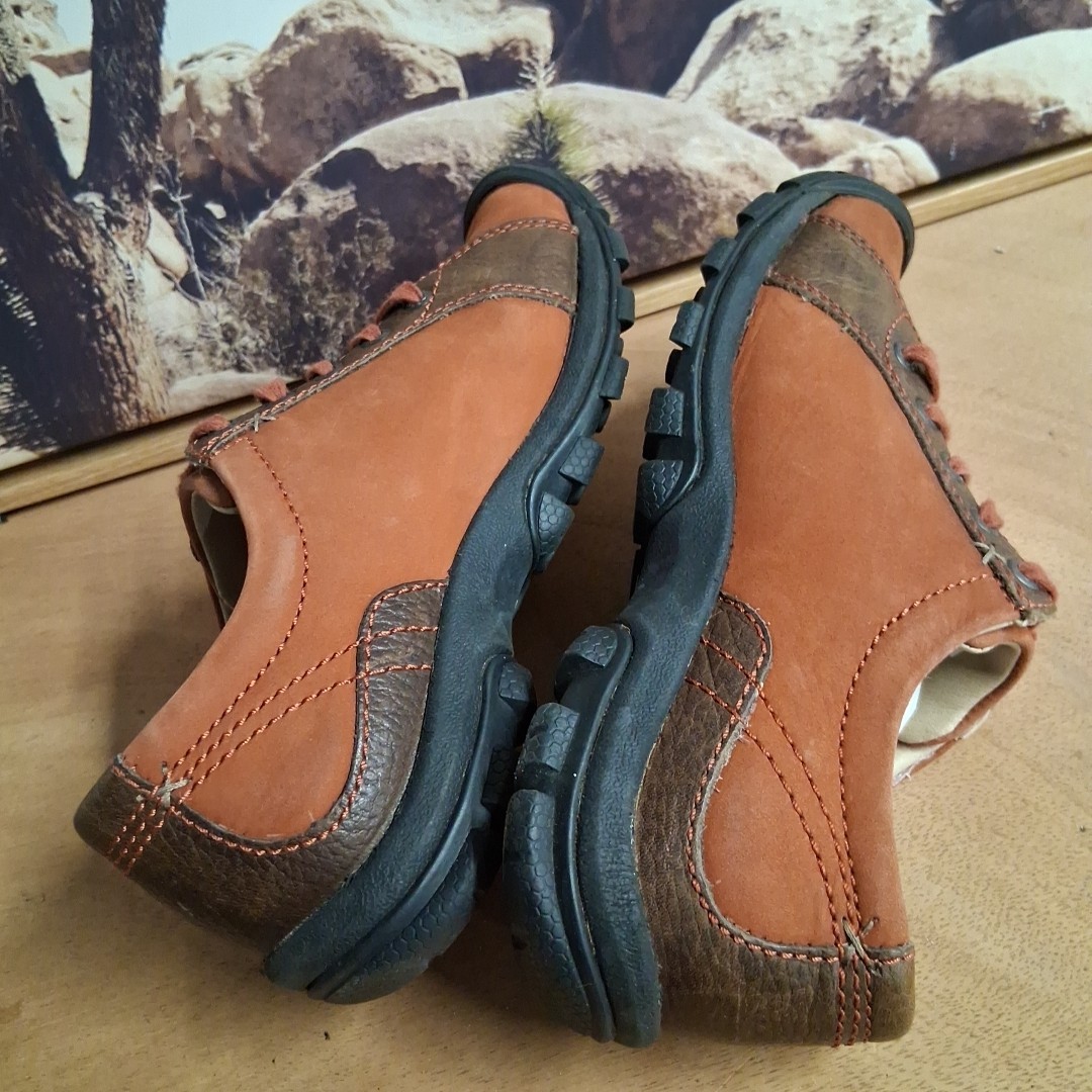 Keen Presidio Rusty Orange Nubuc & Dark Brown Leather Laced Sneakers Sz 6 NICE!