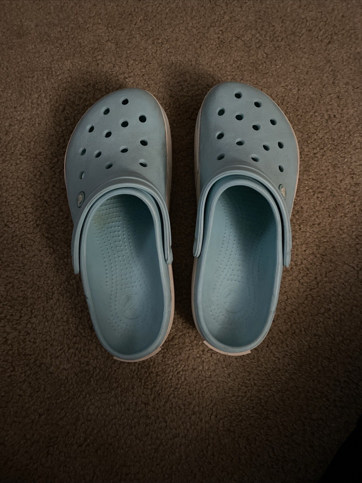 Crocs Men’s and Women’s Crocband Clog size 8 men size 10 women GUC Teal Blue