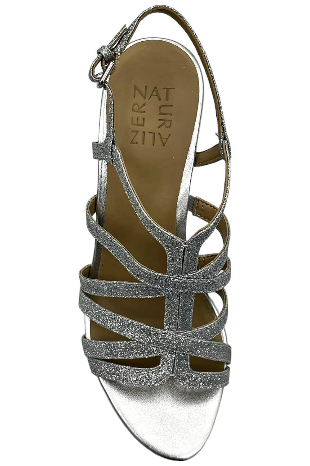Naturalizer Baylor Strappy Sandals Silver Glitter