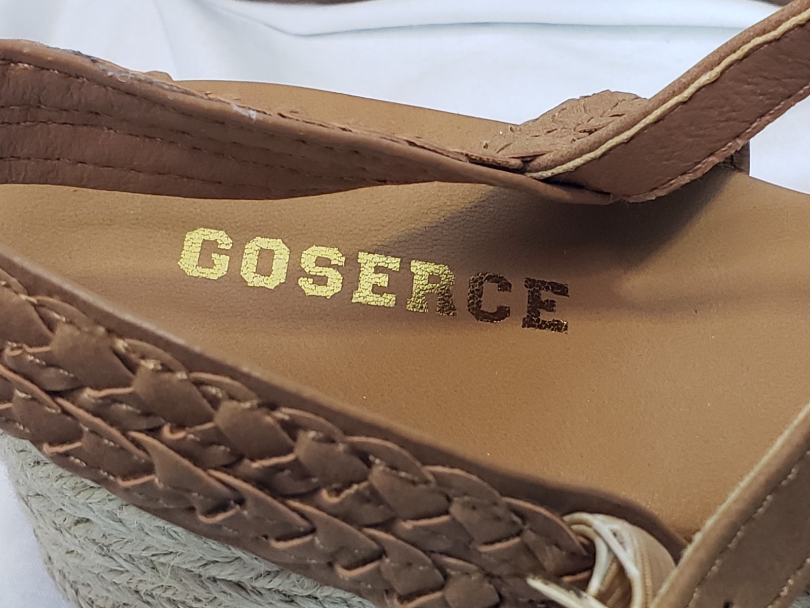 Goserce Womens Espadrille Platform Open Toe Low Heel Sandals, Brown,Size 40| US9