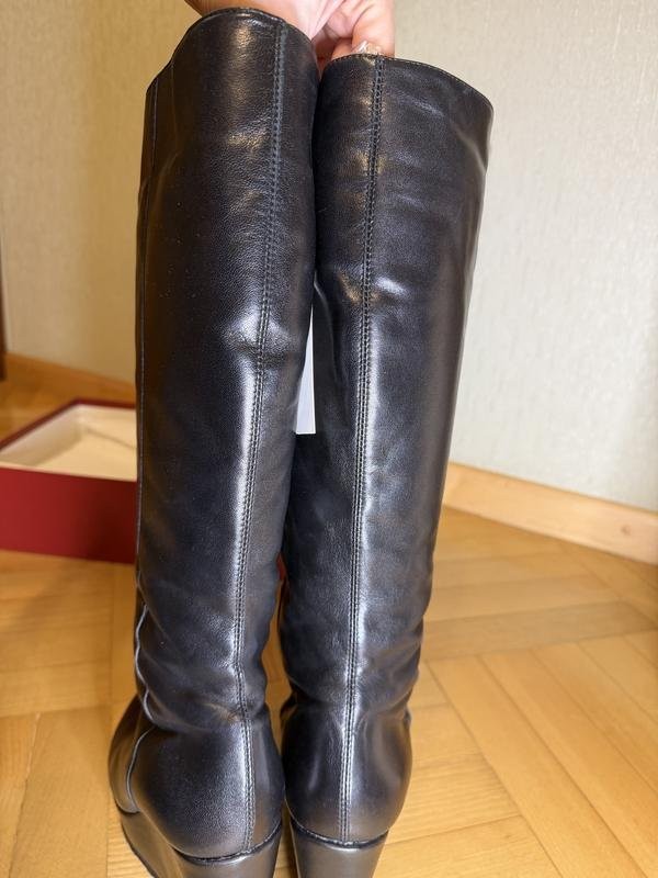 women baldinini boots black leather 38.5