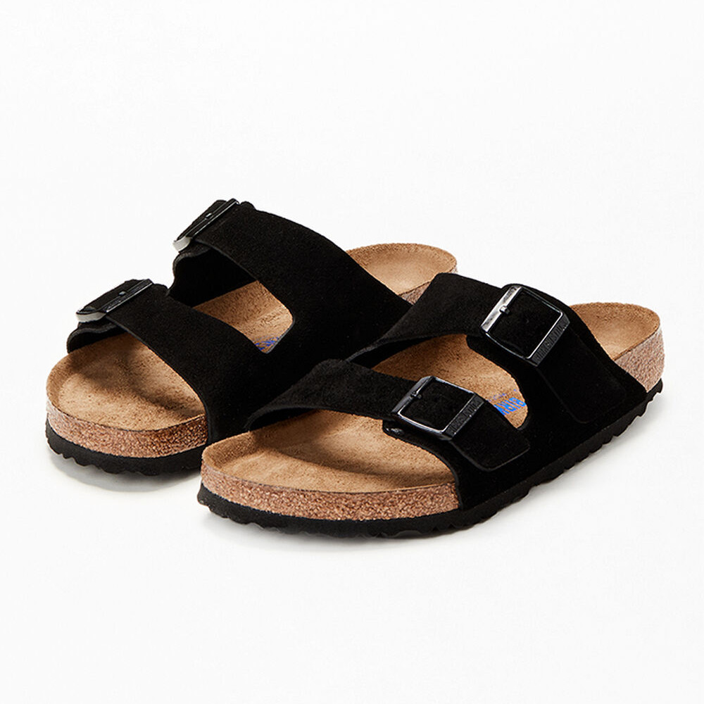 Birkenstock Arizona Black Soft Footbed Suede Leather Sandal Women’s shoes