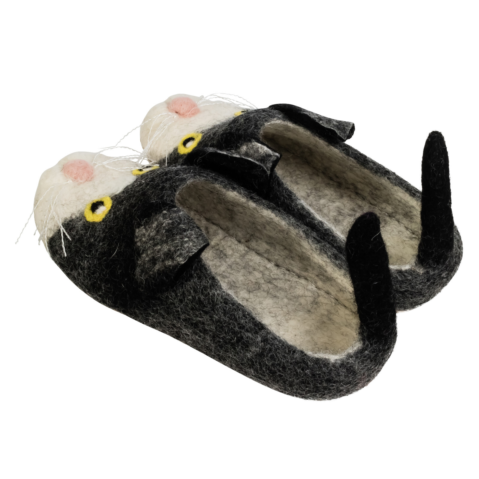 Eco Friendly Natural Sheep Wool Felted Handmade Shoes Footwear Slippers