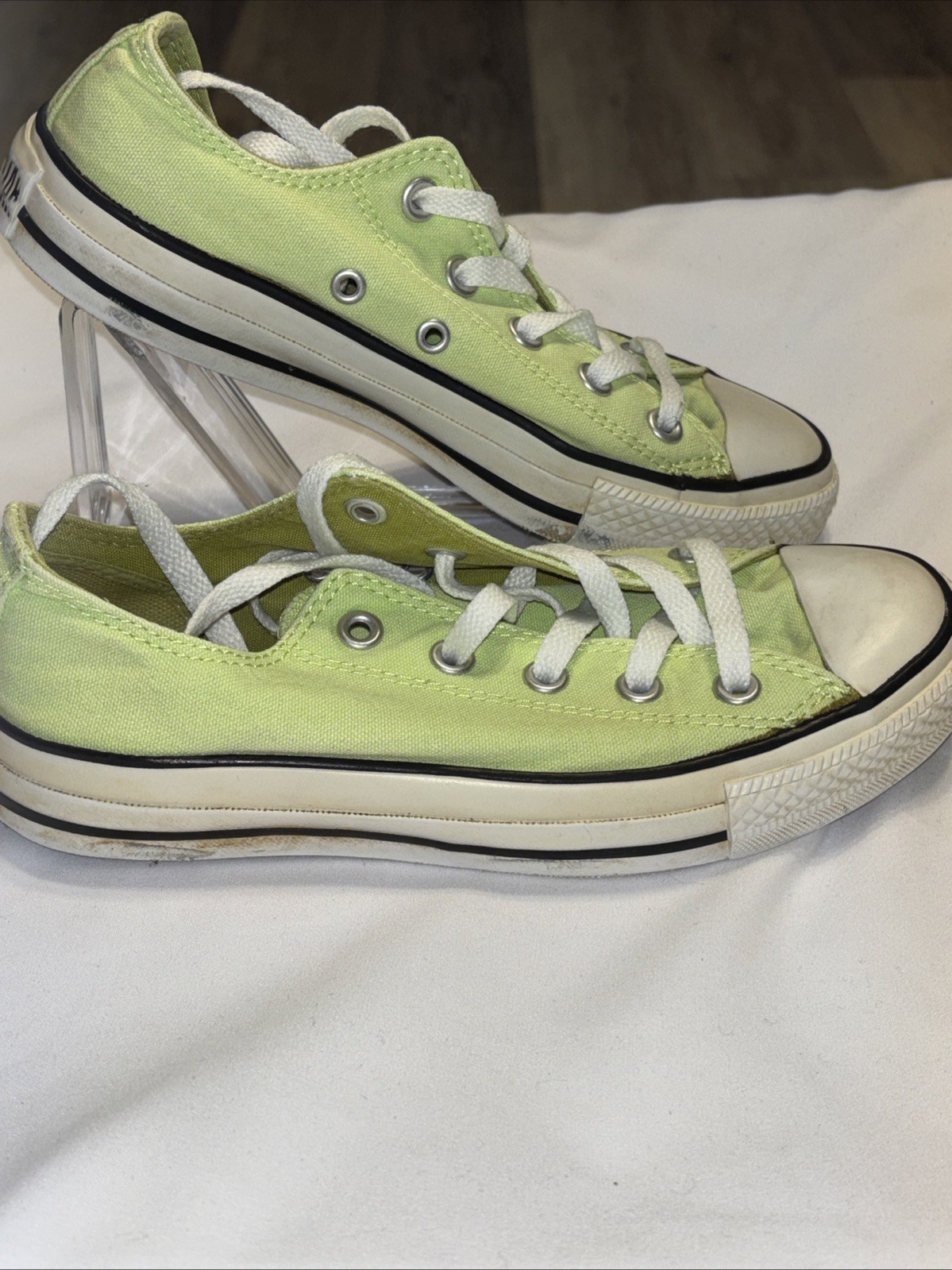 Converse All Star Low Top Green Canvas Sneakers Mens 4 Womens 6 OX
