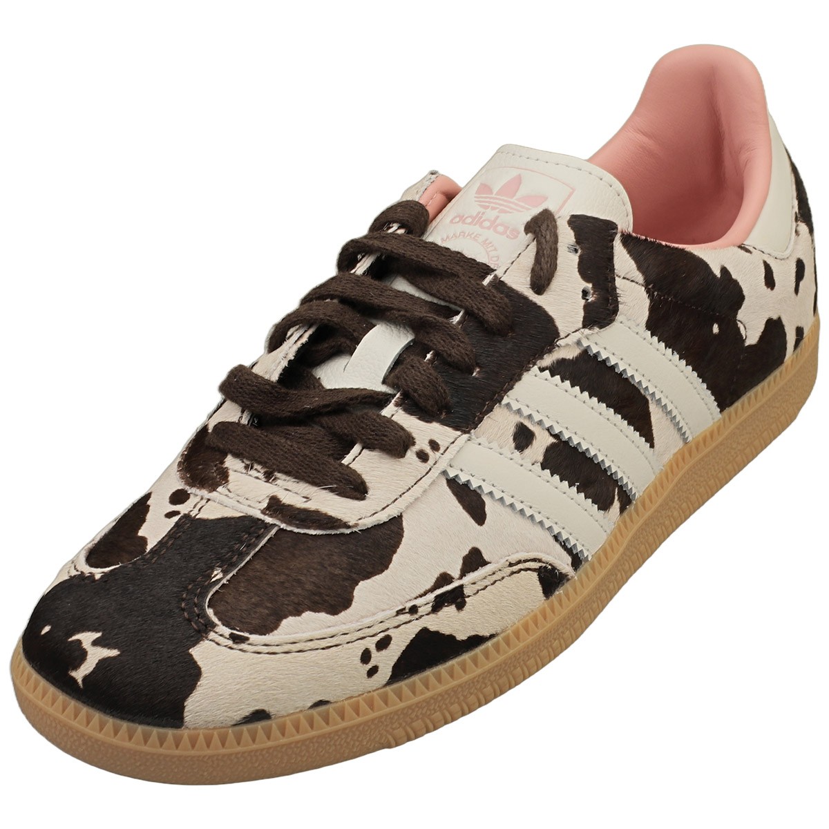 adidas Samba Og Womens Fashion Sneakers in Cow Print