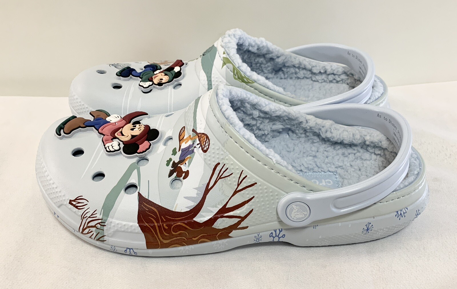 NWT Disney Christmas Crocs Lined Slip On Minnie Mickey Mouse M 10 W 12 Holiday