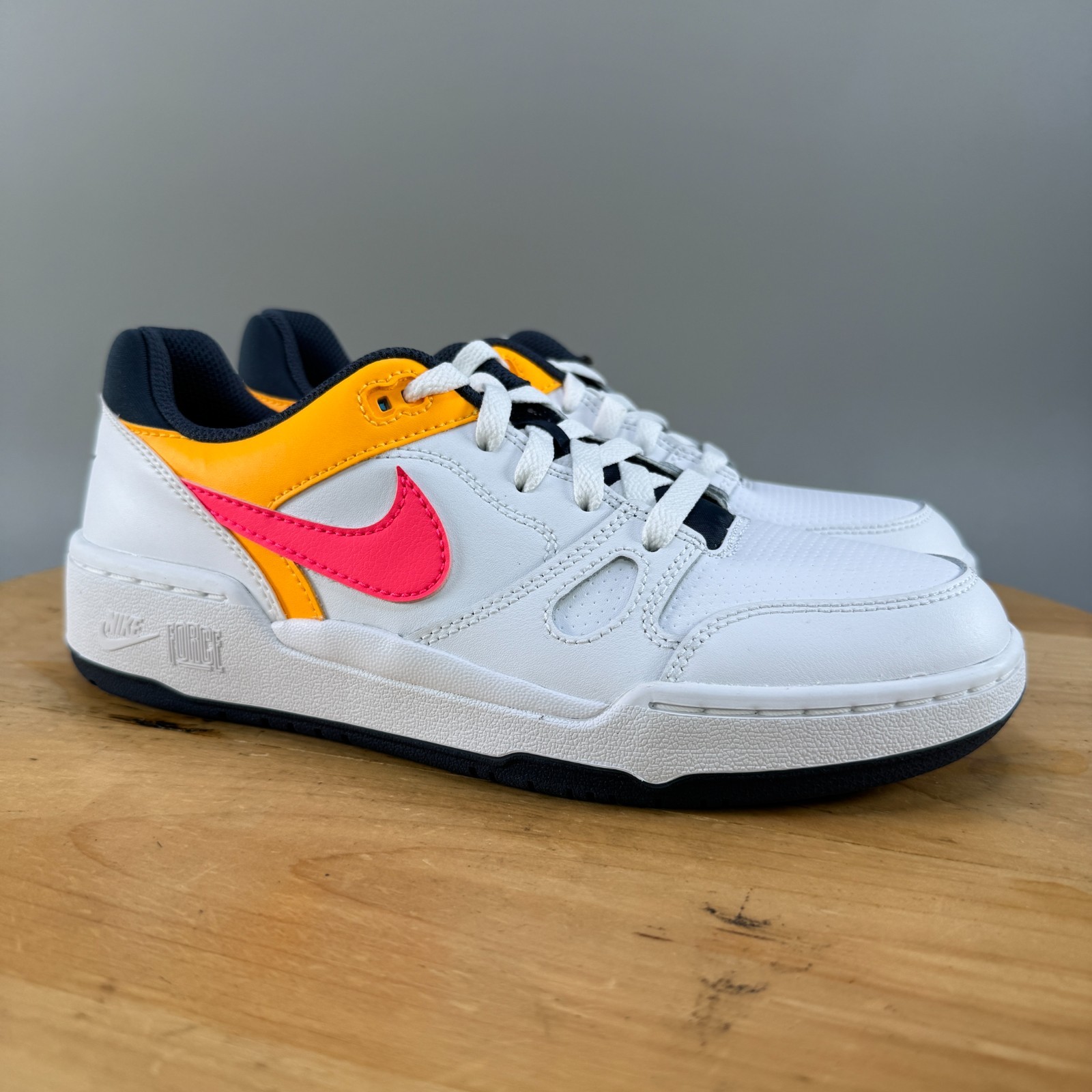 Womens 8 / Mens 6.5 – Nike Full Force Low 90’s Shoes ‘Neon Pack’ White Blue Pink