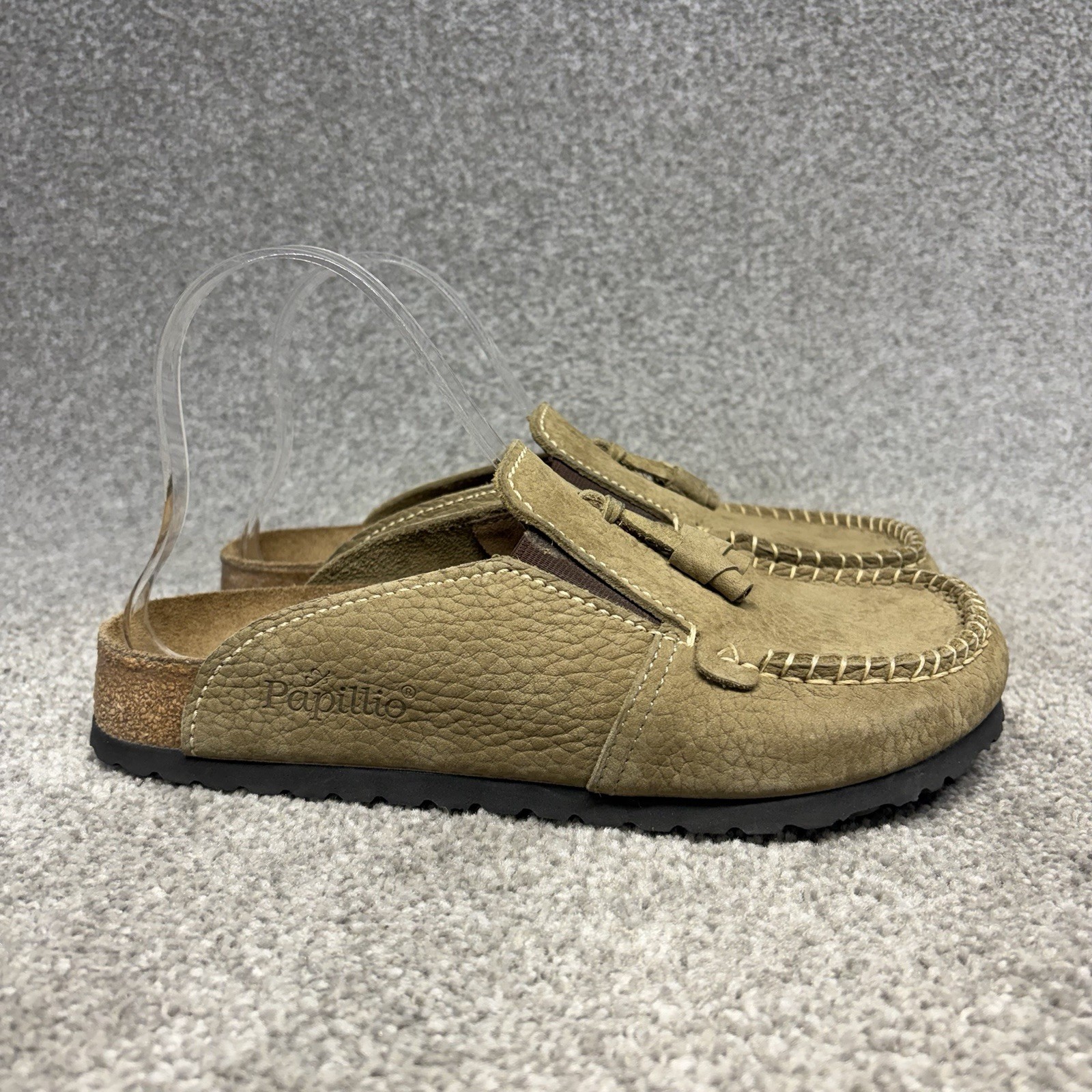 Birkenstock Papillio Buckley Leather Clogs Women 38 EU 7 US Brown Mules Shoes
