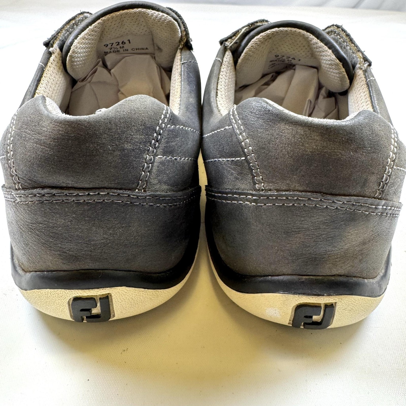 FootJoy LoPro Shoes Womens Size 7.5 Gray Leather Spikeless Golf Sneakers 97261