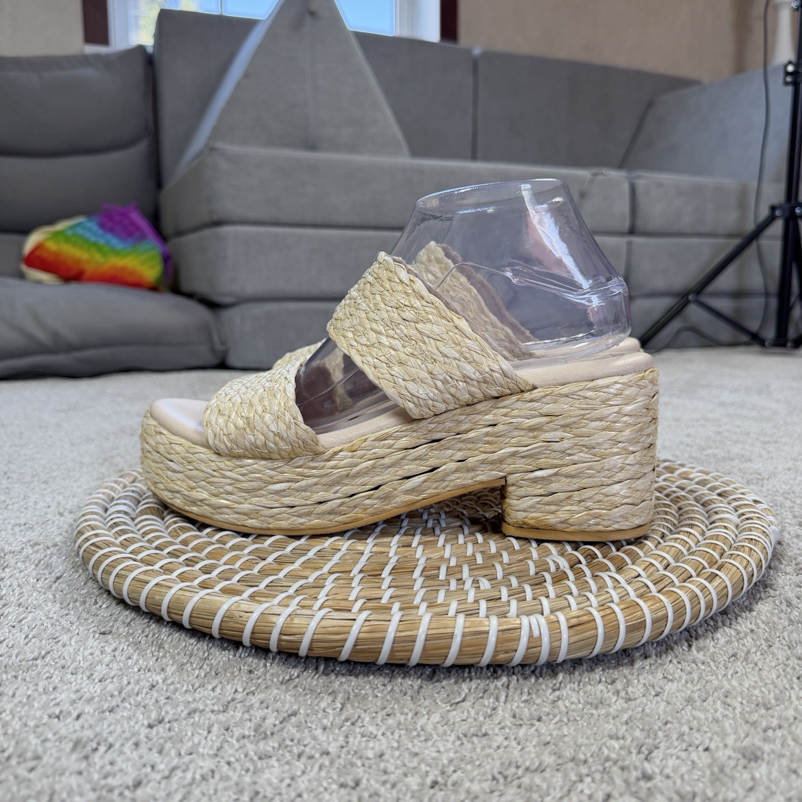 Beach by Matisse Women’s Ocean Ave Espadrille Platform Slide Sandal Natural 10
